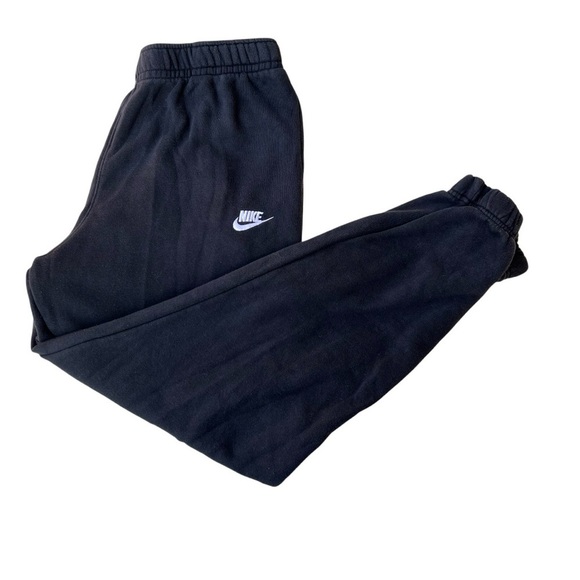Nike Black Sweatpants with Elastic Waistband and Tapered Ankles - Picture 1 of 8